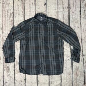 The North Face Gray Plaid button up casual outerwear Men's Shirt